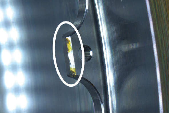 close up of an imperfection as detected by the Kitov core plus